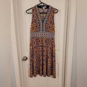 Colorful Sleevess Wisp Dress-Ryenne Jersey